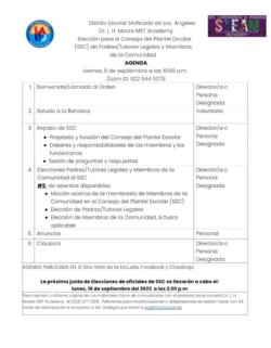 agenda
